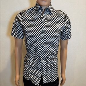 Burberry Polka Dot Short Sleeve Shirt Size 14.5/37 (Pre-Owned)